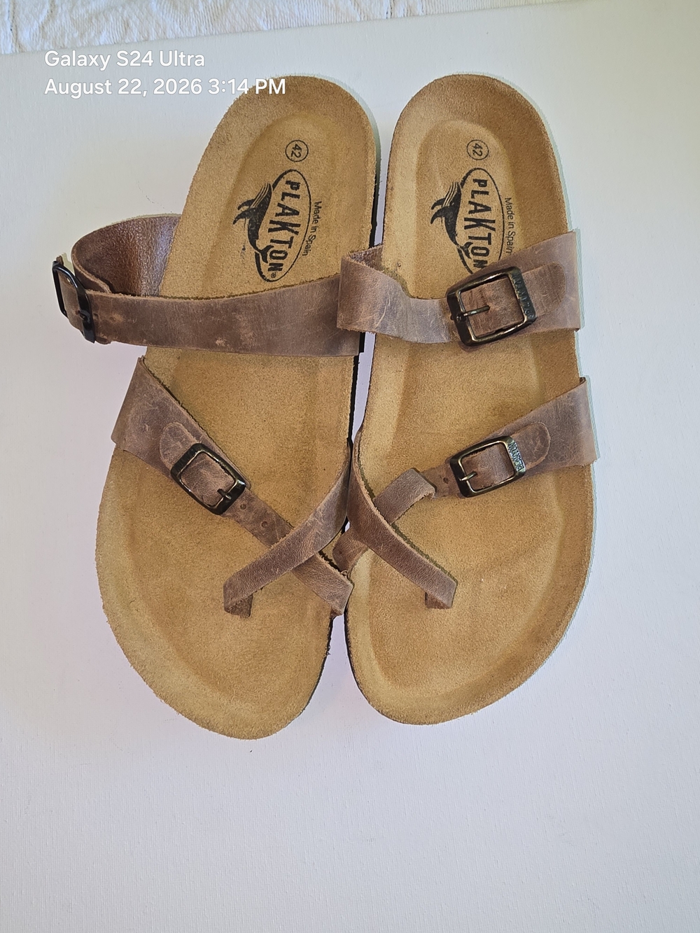 Women’s Brown Plakton Adjustable Buckle Sandals